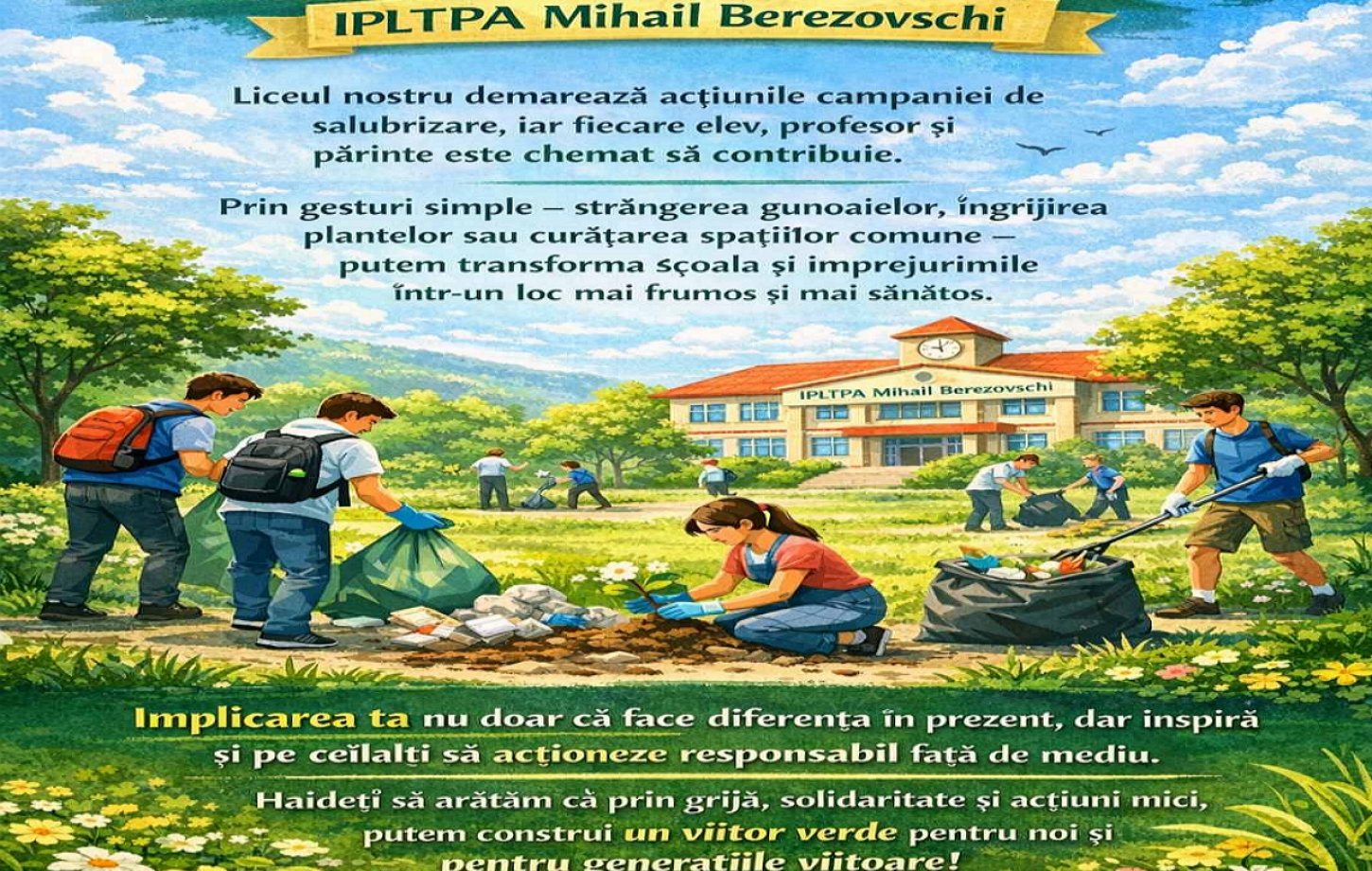 Fii parte din schimbare! Un mediu curat începe cu noi! 